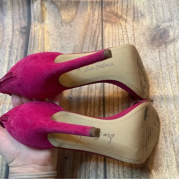 Sam Edelman Women's Addison Suede High-Heel Ankle Strap Sandals size 7.5 - Picture 7 of 9